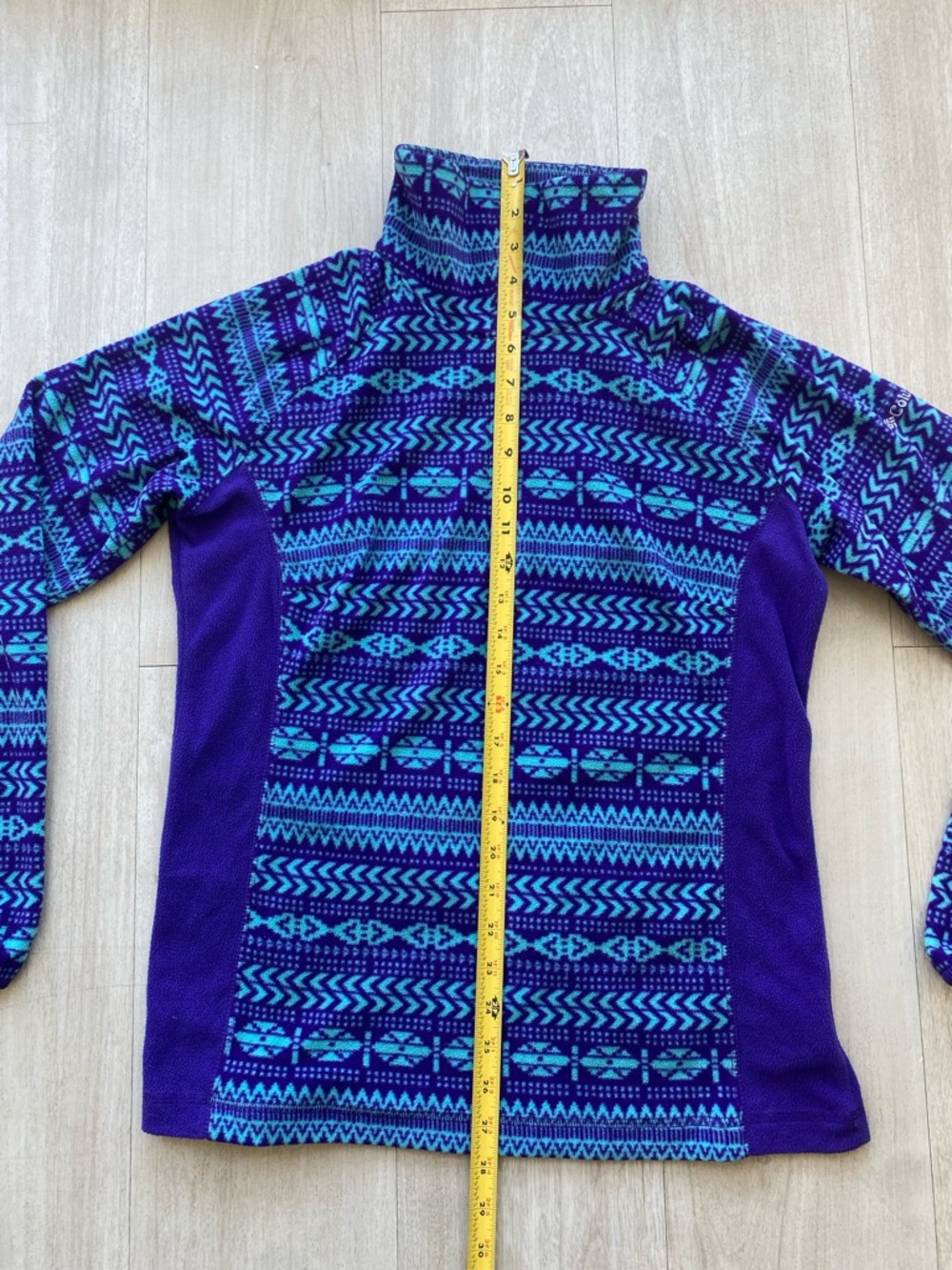 Columbia Sportswear Women's Medium Purple Teal Isle Fleece Quarter Zip Pullover - Picture 7 of 13